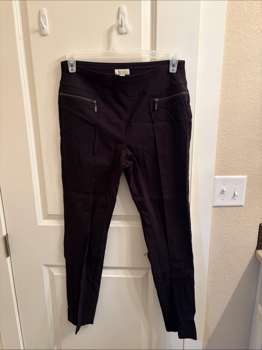 Style & Co. Black Ponte Trousers with Zip Pockets
